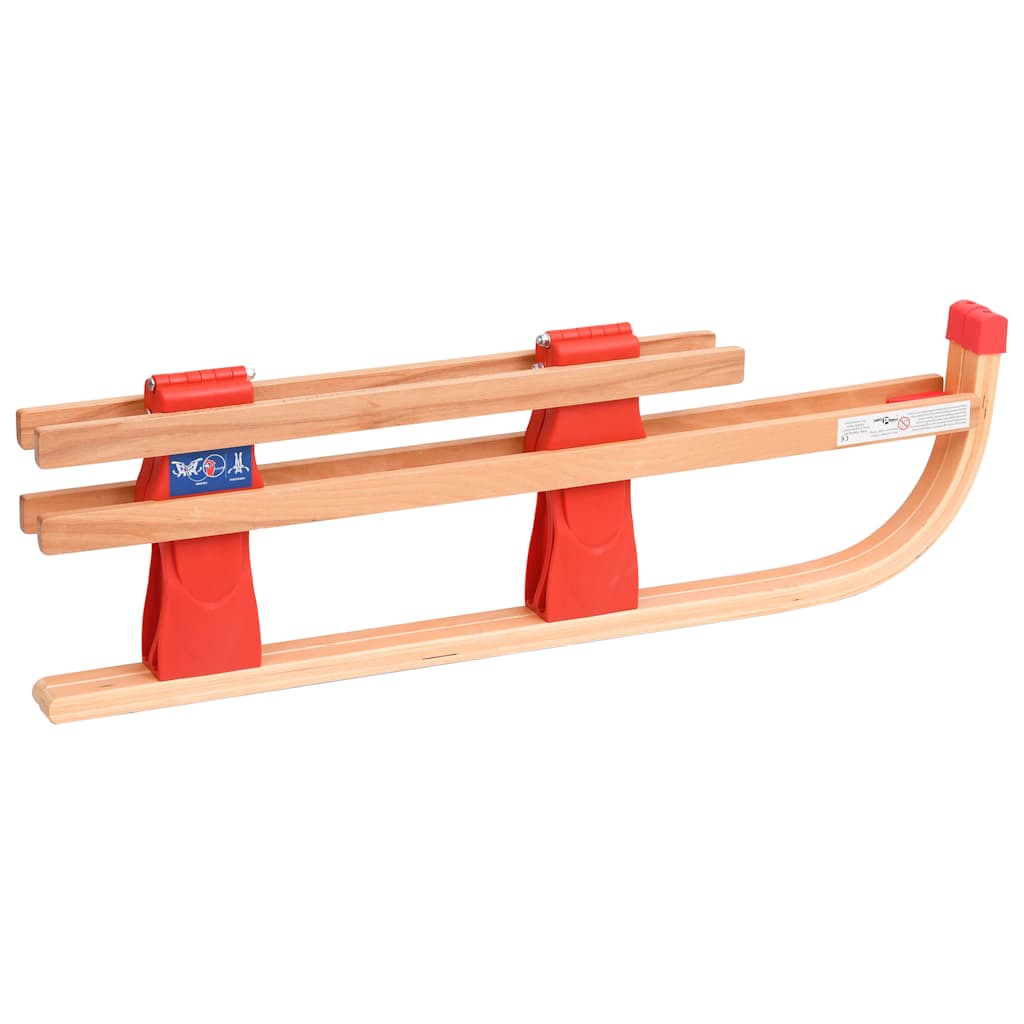 foldbar kælk med ryglæn 119 cm træ