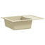 køkkenvask med overløbshul oval granit beige