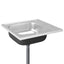 køkkenvask med afløbssæt 600x600x155 mm rustfrit stål sølv