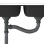 køkkenvask med 2 bassiner 800x600x155 mm rustfrit stål sølv