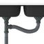 køkkenvask med 2 bassiner 1200x500x155 mm rustfrit stål sølv