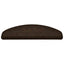 trappemåtter selvklæbende 15 stk. 65x21x4 cm brune halvrund store