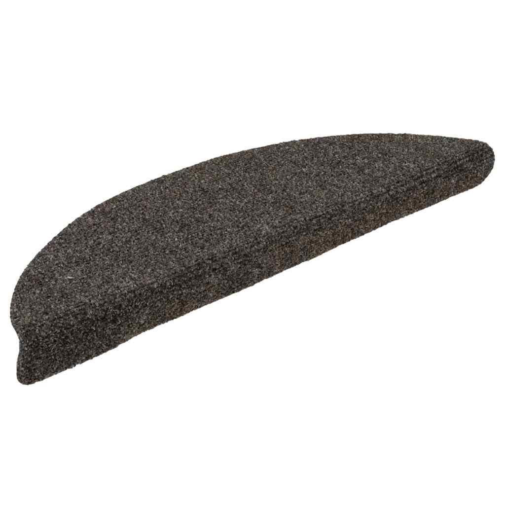 trappemåtter selvklæbende 15 stk. 56x17x3 cm antracit halvrund