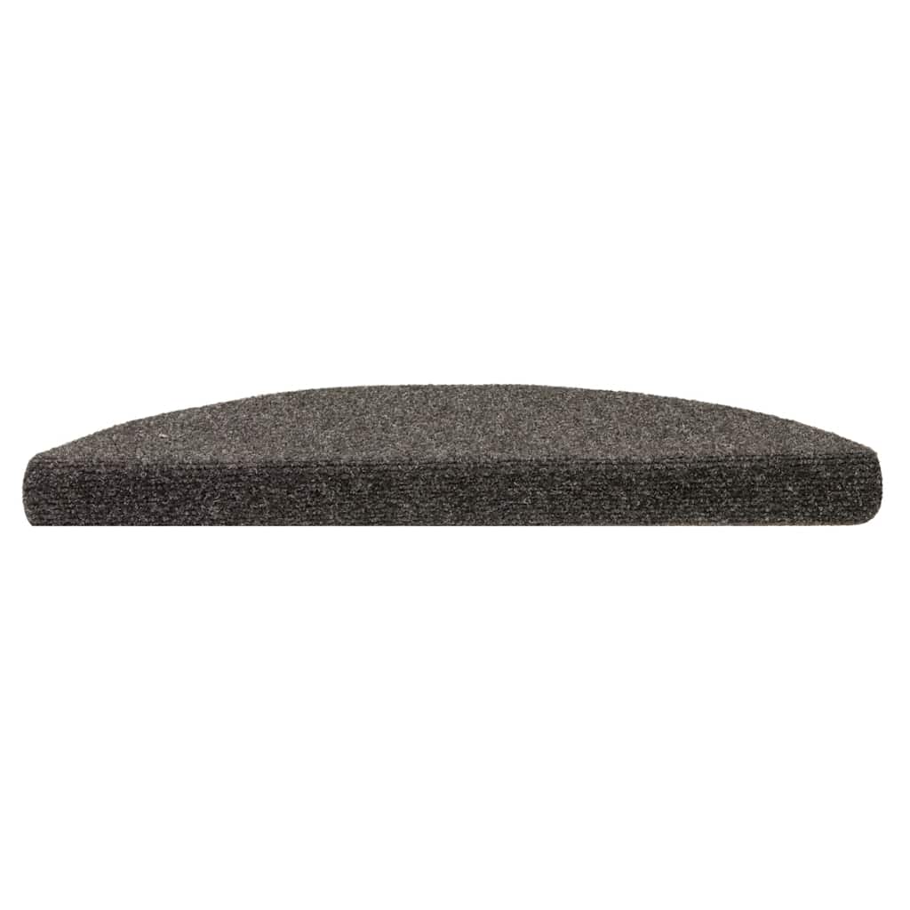 trappemåtter selvklæbende 15 stk. 56x17x3 cm antracit halvrund