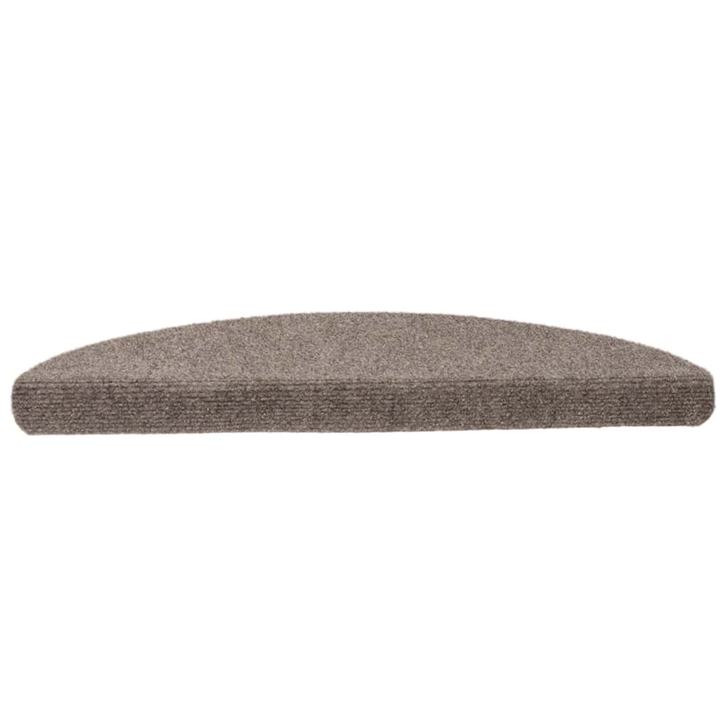 trappemåtter selvklæbende 15 stk. 65x21x4 cm beige halvrund store