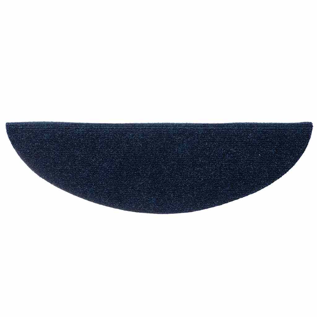 trappemåtter selvklæbende 15 stk. 56x17x3 cm marineblå halvrund