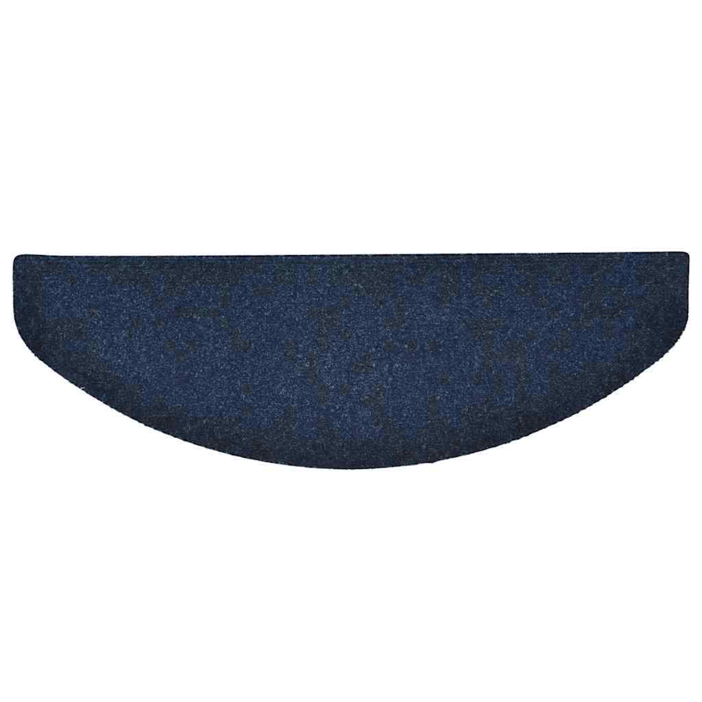 trappemåtter selvklæbende 15 stk. 65x21x4 cm marineblå halvrund store