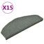 trappemåtter 15 stk. 65x24x4 cm mørkegrønne halvrunde store
