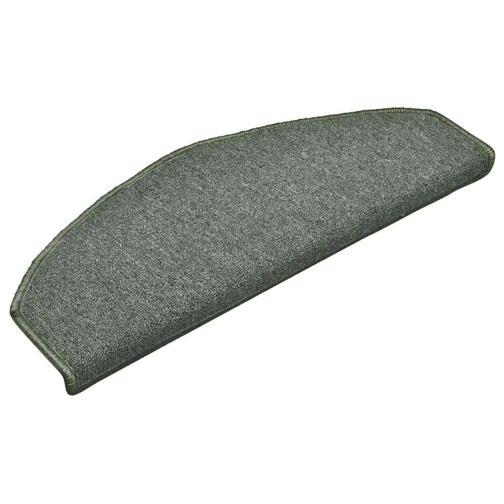 trappemåtter 15 stk. 65x24x4 cm mørkegrønne halvrunde store