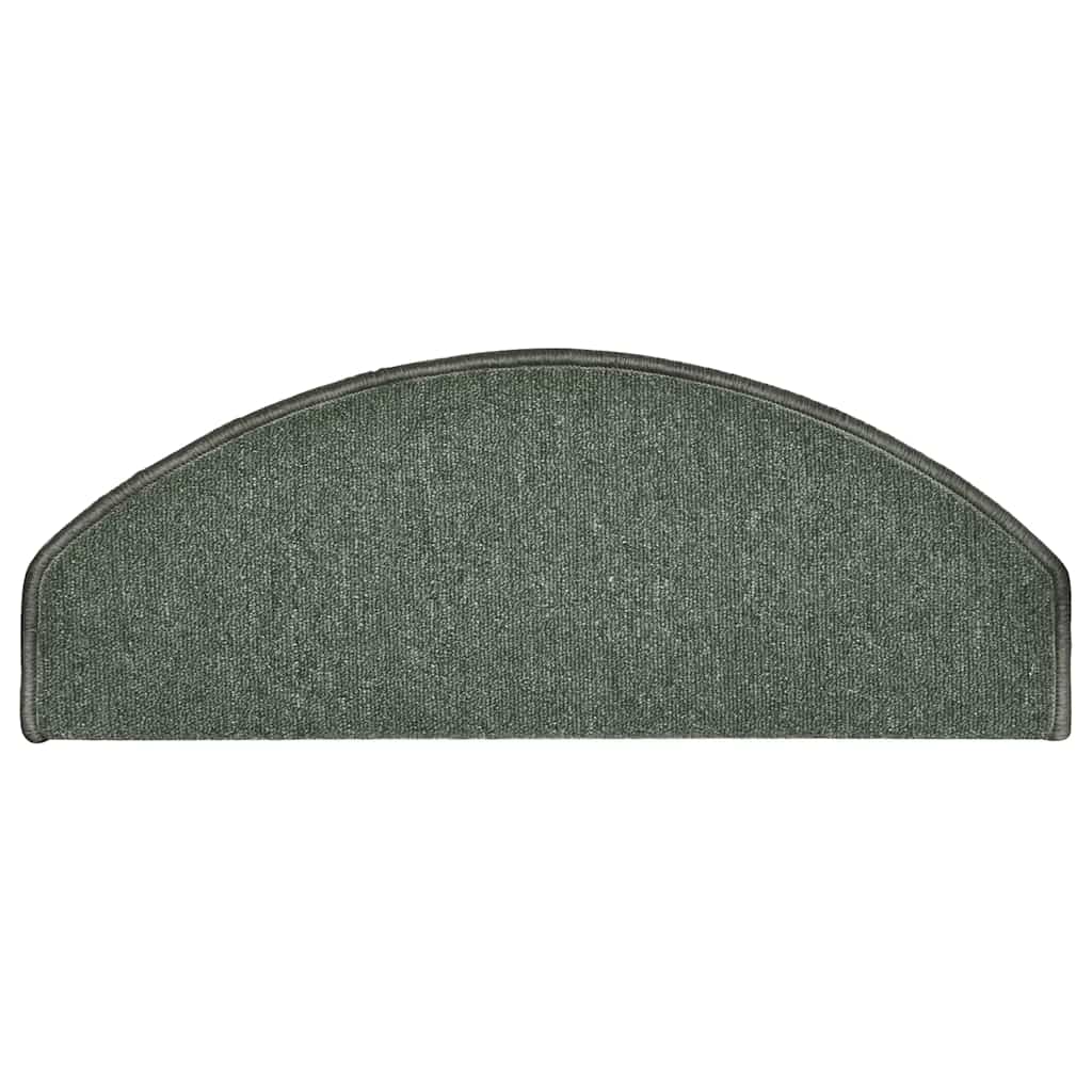 trappemåtter 15 stk. 65x24x4 cm mørkegrønne halvrunde store