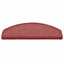 trappemåtter 15 stk. 65 x 24 x 4 cm bordeaux halvrund store