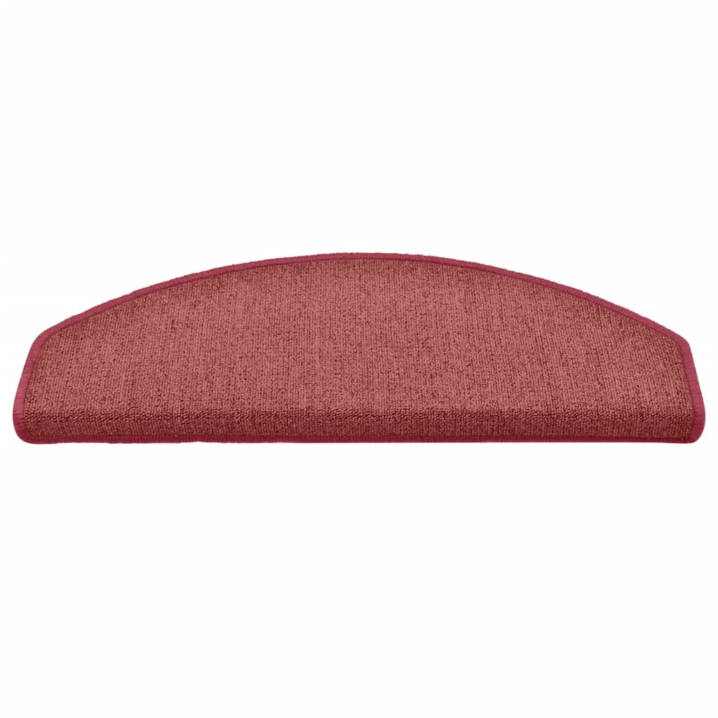 trappemåtter 15 stk. 65 x 24 x 4 cm bordeaux halvrund store