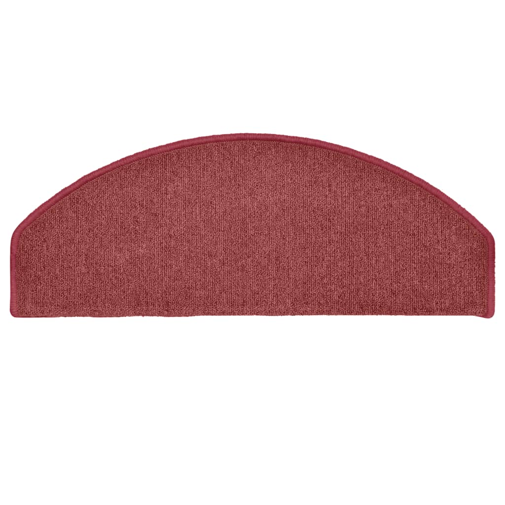 trappemåtter 15 stk. 65 x 24 x 4 cm bordeaux halvrund store