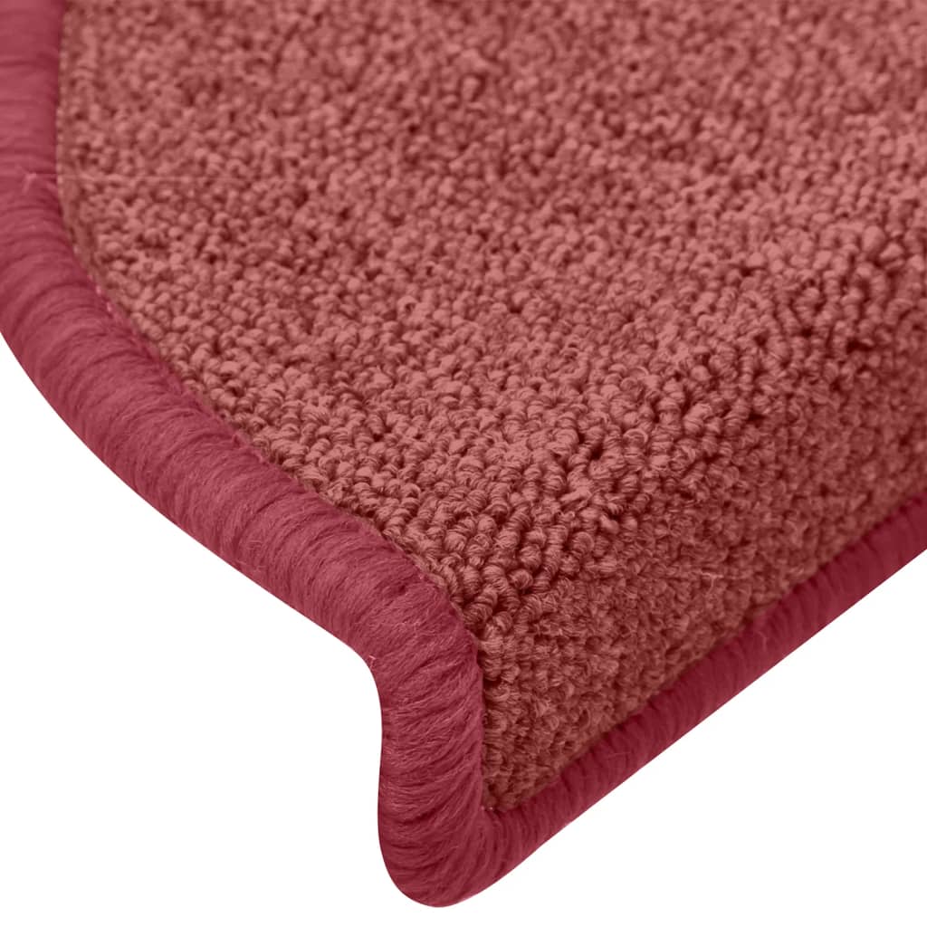 trappemåtter 15 stk. 65 x 24 x 4 cm bordeaux halvrund store