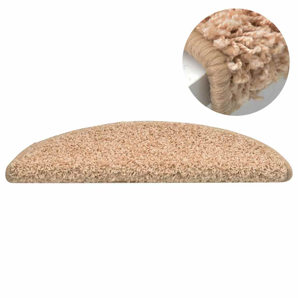 trappemåtter 15 stk. 65x21x4 cm guld halvrund store