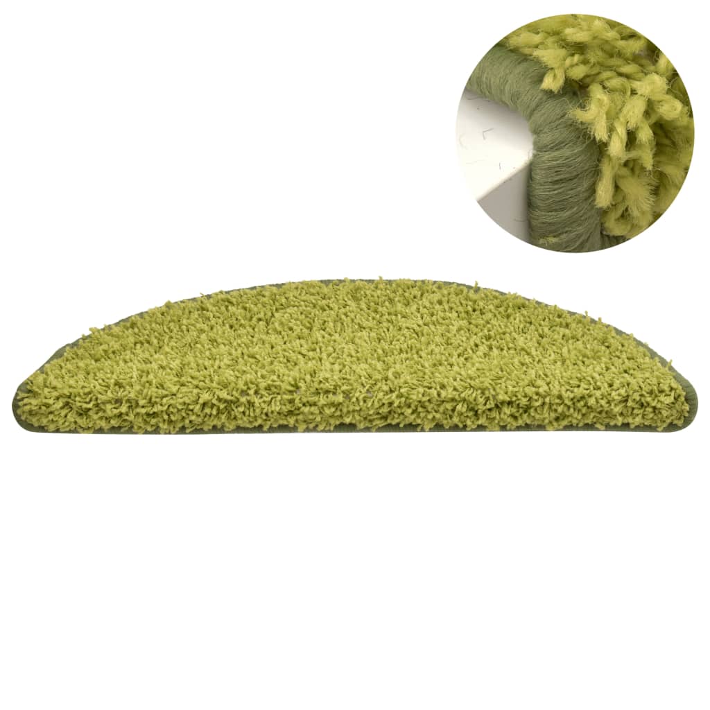 trappemåtter 15 stk. 65x21x4 cm grønne halvrund store