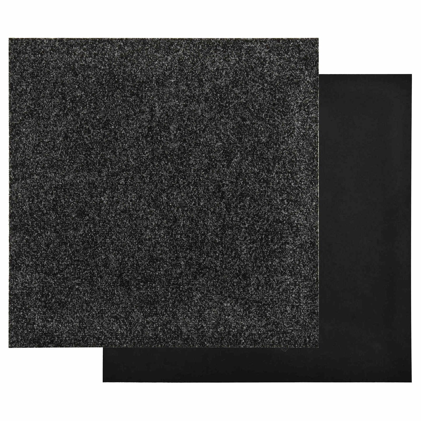 Tæppe 20 pcs Sort 50 x 50 cm Bitumen