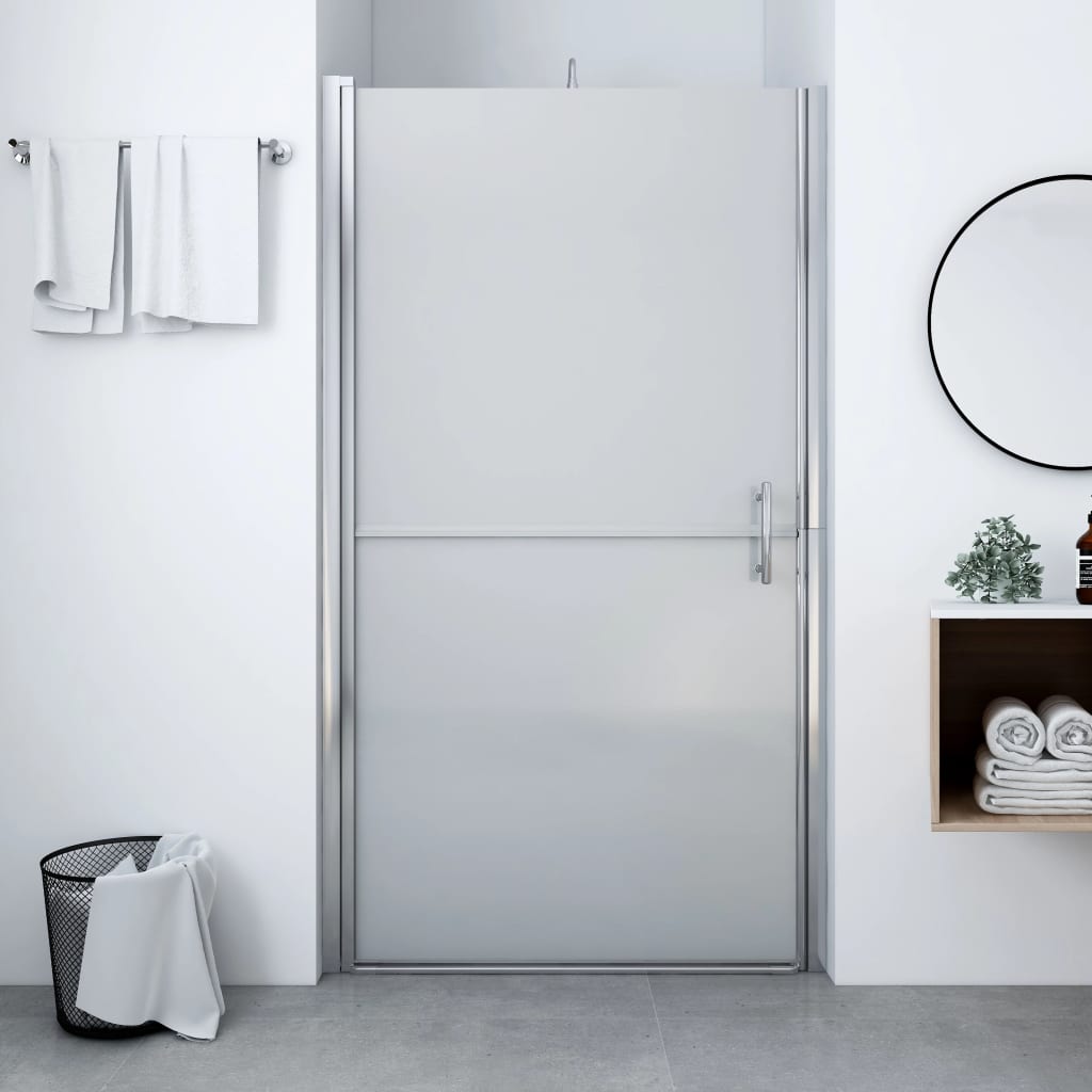 Brusedør 100 x 178 cm - matteret hærdet glas