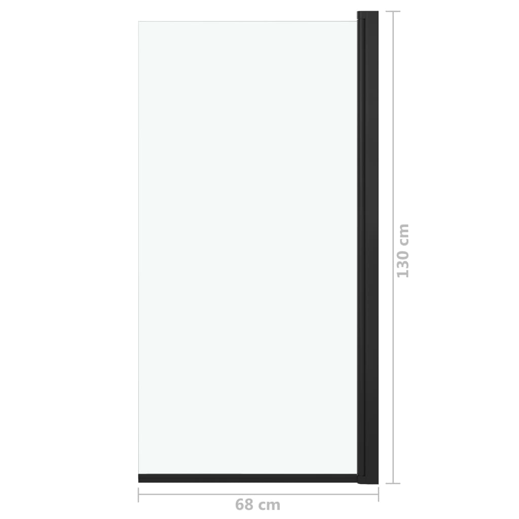 brusekabine 68x130 cm ESG sort