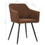 spisebordsstole 2 stk. stof brun