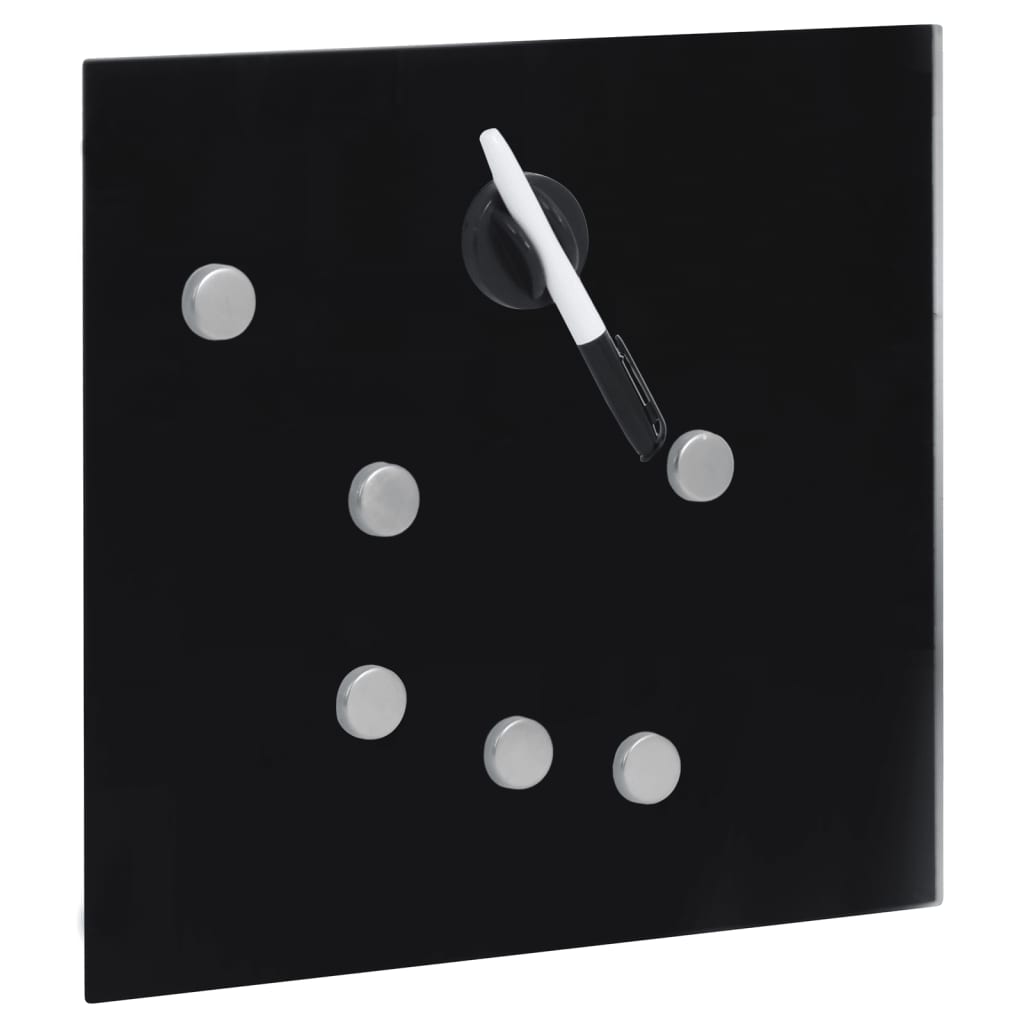 nøgleskab med magnetisk tavle 35x35x4 cm sort