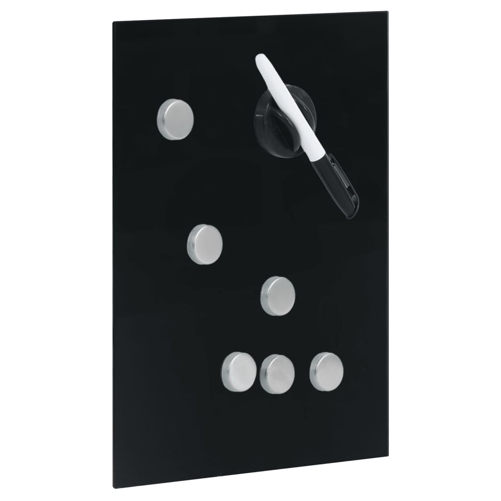 nøgleskab med magnetisk tavle 30x20x4 cm sort