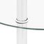 sidebord med hylde 38 cm hærdet glas transparent