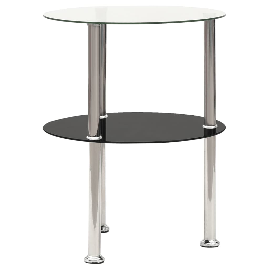 sidebord 50x35x65 cm hærdet glas transparent