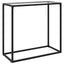 konsolbord 80x35x75 cm hærdet glas transparent