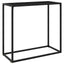 konsolbord 80x35x75 cm hærdet glas sort
