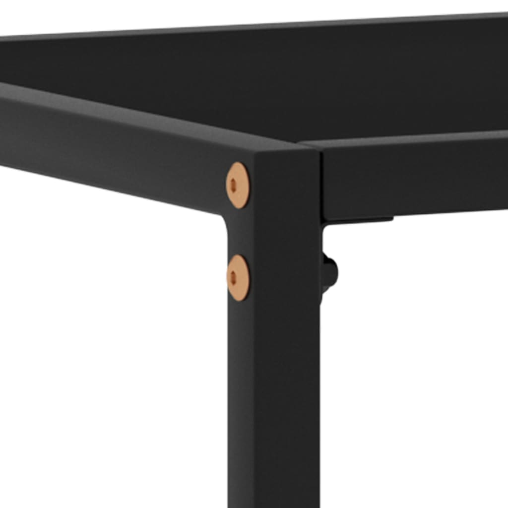 konsolbord 80x35x75 cm hærdet glas sort
