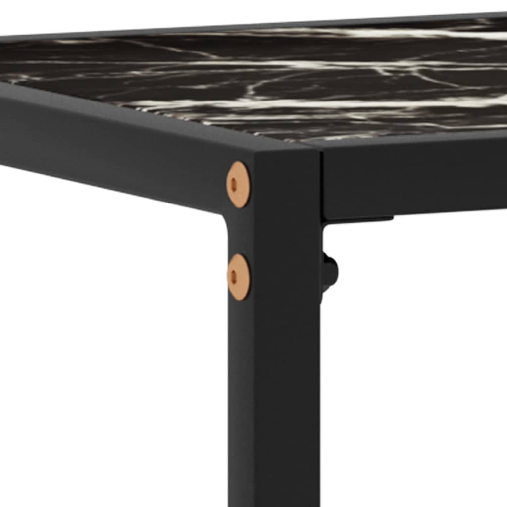 konsolbord 80x35x75 cm hærdet glas sort