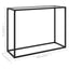 konsolbord 100x35x75 cm hærdet glas transparent