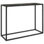 konsolbord 100x35x75 cm hærdet glas sort