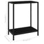 konsolbord 60x35x75 cm hærdet glas sort