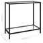 konsolbord 80x35x75 cm hærdet glas transparent