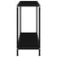 konsolbord 80x35x75 cm hærdet glas sort