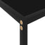 konsolbord 80x35x75 cm hærdet glas sort