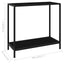 konsolbord 80x35x75 cm hærdet glas sort