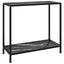 konsolbord 80x35x75 cm hærdet glas sort
