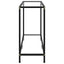 konsolbord 100x35x75 cm hærdet glas transparent