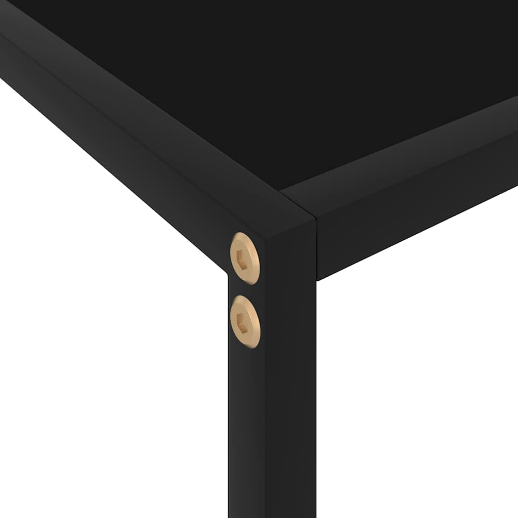 konsolbord 100x35x75 cm hærdet glas sort