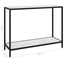 konsolbord 100x35x75 cm hærdet glas hvid