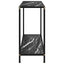 konsolbord 100x35x75 cm hærdet glas sort