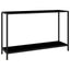 konsolbord 120x35x75 cm hærdet glas sort