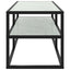 tv-bord 100x40x40 cm hvidt marmorglas sort