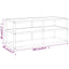 tv-bord 100x40x40 cm hvidt marmorglas sort