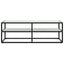 tv-bord 120x40x40 cm hvidt marmorglas sort