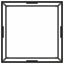 sofabord 80x80x35 cm hærdet glas sort