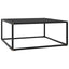 sofabord 80x80x35 cm glas sort